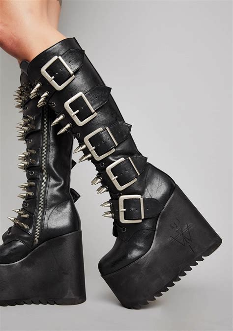 Occult black boots